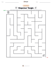 Aperçu de la feuille de travail imprimable Empereur Yongle