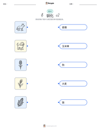 驯化 可打印工作表预览