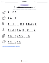 Anteprima della scheda stampabile di Addomesticamento