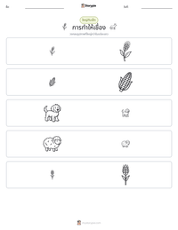 การทำให้เชื่อง ตัวอย่างแบบฝึกหัดที่พิมพ์ได้
