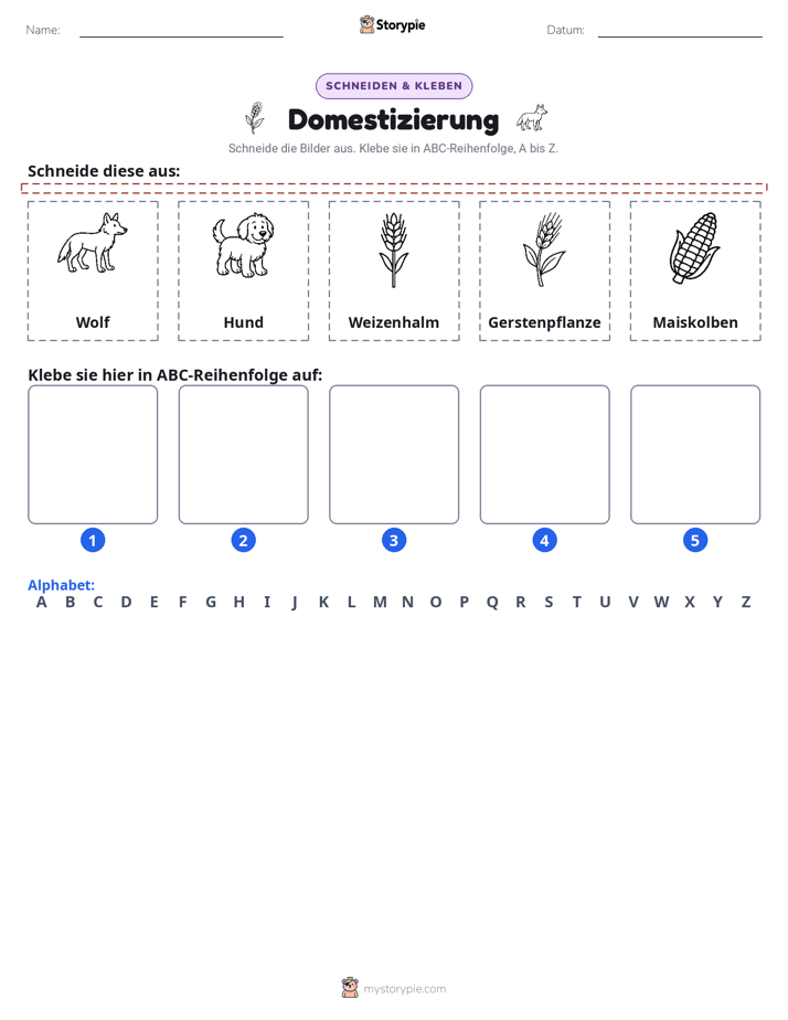 Schneiden & Einfügen Alphabet