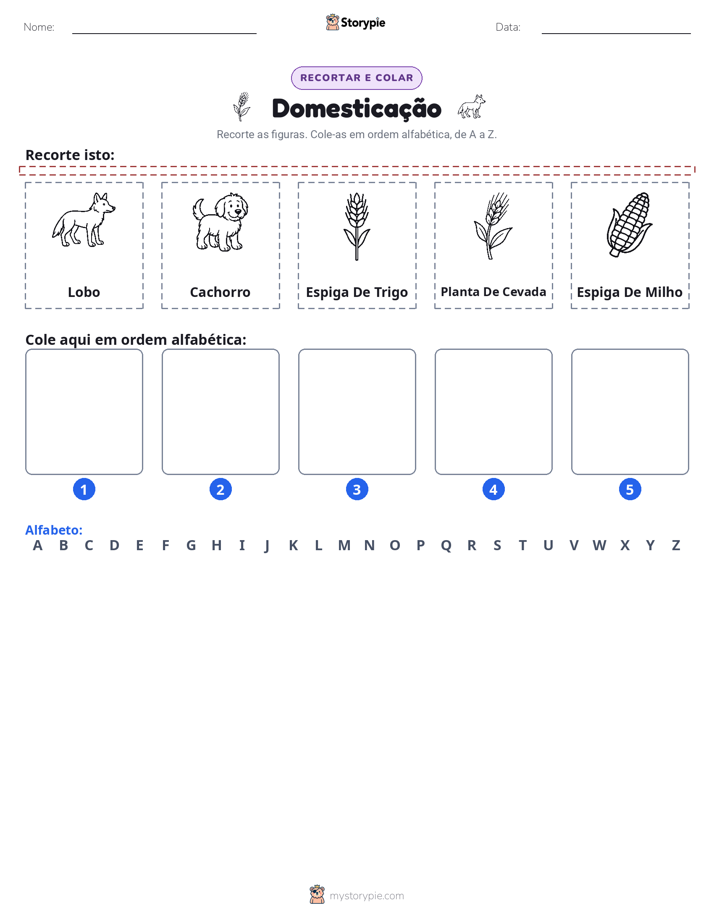 Recortar & Colar Alfabeto