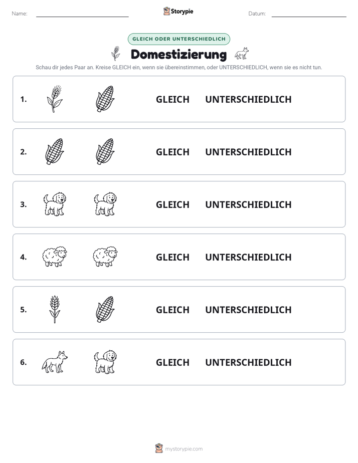 Gleich oder Anders