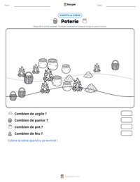 Aperçu de la feuille de travail imprimable Poterie