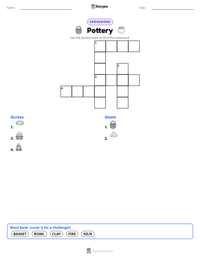 Pottery printable worksheet preview