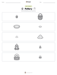 Pottery printable worksheet preview
