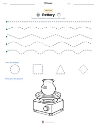 Pottery printable worksheet preview