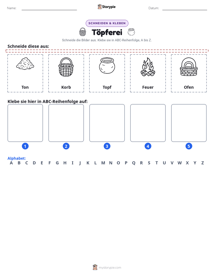 Schneiden & Einfügen Alphabet