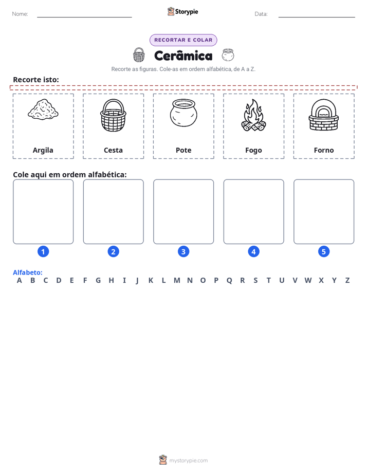 Recortar & Colar Alfabeto
