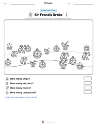 Sir Francis Drake printable worksheet preview