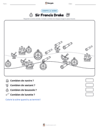 Aperçu de la feuille de travail imprimable Sir Francis Drake