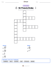Sir Francis Drake printable worksheet preview