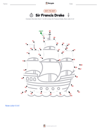 Sir Francis Drake printable worksheet preview