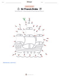 Aperçu de la feuille de travail imprimable Sir Francis Drake