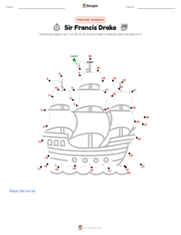 Sir Francis Drake afdrukbare werkblad voorbeeld