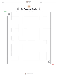 Sir Francis Drake printable worksheet preview