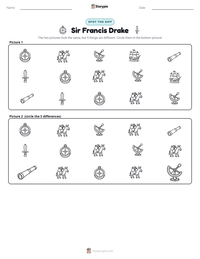 Sir Francis Drake printable worksheet preview