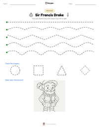 Sir Francis Drake printable worksheet preview