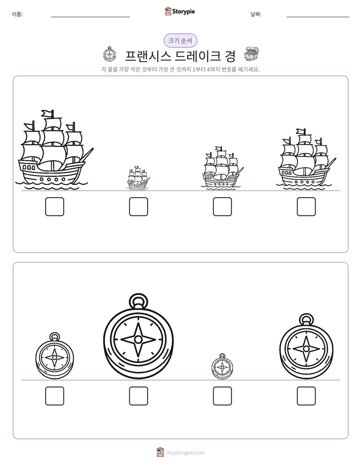 크기 순서