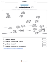 Vista previa de la hoja de trabajo imprimible de Mohenjo-Daro