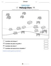 Aperçu de la feuille de travail imprimable Mohenjo-Daro