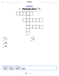 Mohenjo-Daro printable worksheet preview