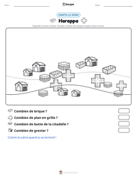 Aperçu de la feuille de travail imprimable Harappa