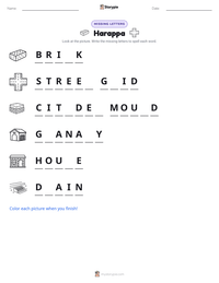 Harappa printable worksheet preview