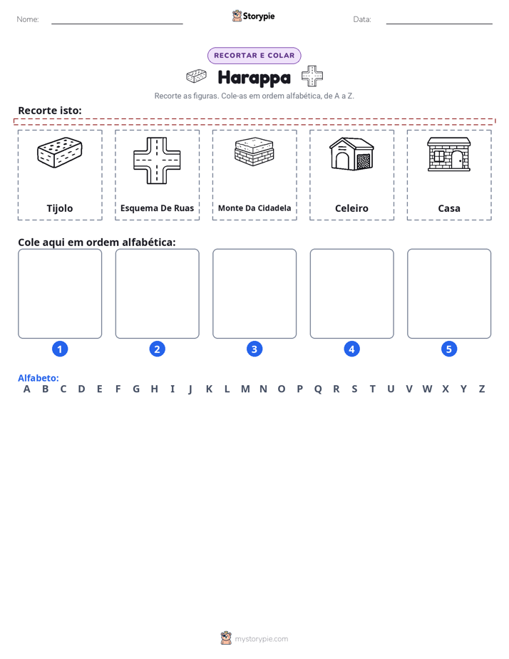 Recortar & Colar Alfabeto