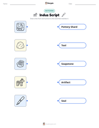 Indus Script printable worksheet preview