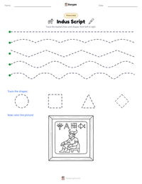 Indus Script printable worksheet preview