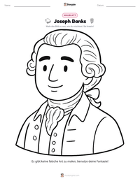 Joseph Banks druckbare Arbeitsblatt Vorschau