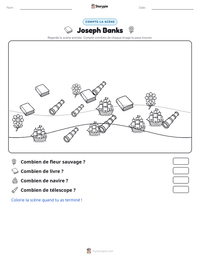 Aperçu de la feuille de travail imprimable Joseph Banks
