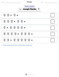 Aperçu de la feuille de travail imprimable Joseph Banks