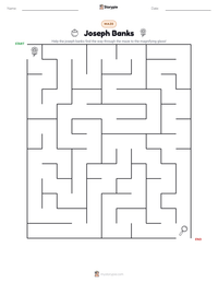 Joseph Banks printable worksheet preview