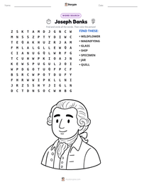Joseph Banks printable worksheet preview