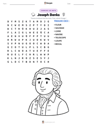 Aperçu de la feuille de travail imprimable Joseph Banks