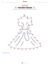 Hawaiian Islands printable worksheet preview