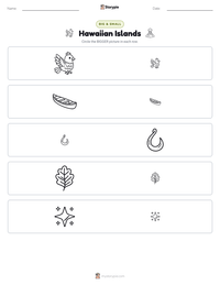 Hawaiian Islands printable worksheet preview