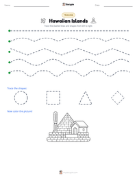 Hawaiian Islands printable worksheet preview