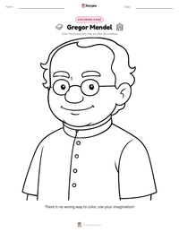 Gregor Mendel printable worksheet preview