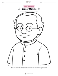 Anteprima della scheda stampabile di Gregor Mendel