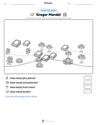 Gregor Mendel printable worksheet preview