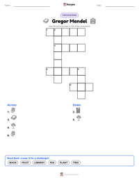 Gregor Mendel printable worksheet preview