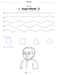 Gregor Mendel printable worksheet preview