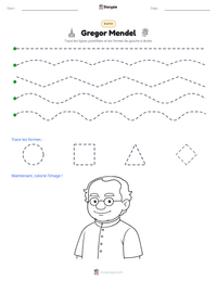 Aperçu de la feuille de travail imprimable Gregor Mendel