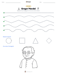 Anteprima della scheda stampabile di Gregor Mendel
