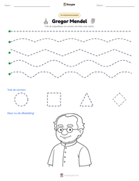 Gregor Mendel afdrukbare werkblad voorbeeld
