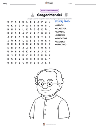 Podgląd drukowalnego arkusza ćwiczeń Gregor Mendel