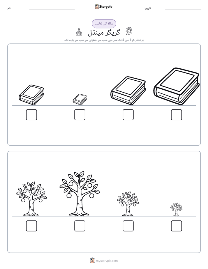 سائز کی ترتیب
